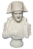 RE0209 BUSTE NAPOLEON BLANC 17 x 11,5 x 7cm